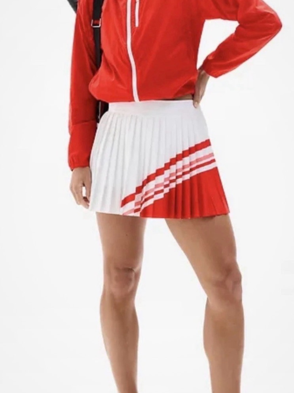 Athleta NWT Match Point pleated colorblock skort size L